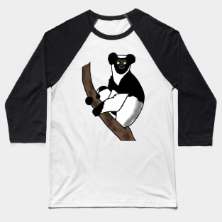 Indri Lemur Baseball T-Shirt